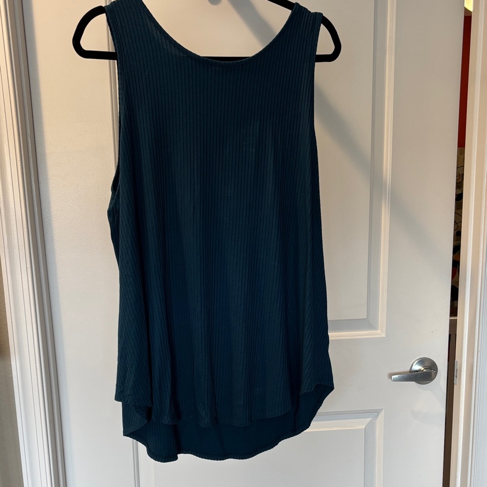Old Navy Dark Teal Ribbed Tank Top